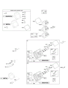 Cylinder Head, Valves, Gasket Set  - Valve parts for Briggs & Stratton Engine 351447-1043-A1 from AppliancePartsPros.com