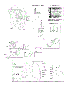 Camshaft, Crankshaft, Cylinder, Gasket Set - Engine, Piston, Rings, Connecting Rod parts for Briggs & Stratton Engine 351447-1079-E1 from AppliancePartsPros.com