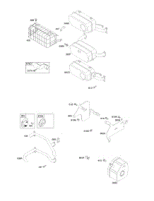 Exhaust System parts for Briggs & Stratton Engine 351447-1181-A1 from AppliancePartsPros.com