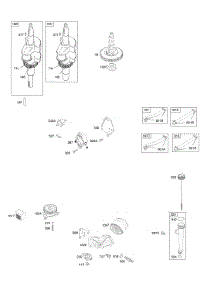 Camshaft, Crankshaft, Fuel Supply, Lubrication parts for Briggs & Stratton Engine 351777-1124-E1 from AppliancePartsPros.com