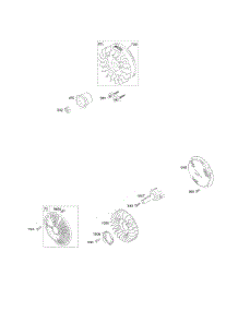 Flywheel parts for Briggs & Stratton Engine 354447-0044-E1 from AppliancePartsPros.com
