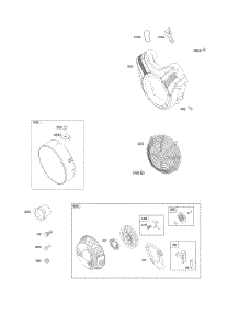 Blower Housing, Rewind Starter parts for Briggs & Stratton Engine 356447-0238-E9 from AppliancePartsPros.com