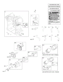 Camshaft, Crankshaft, Cylinder, Piston, Rings, Connecting Rod, Breather parts for Briggs & Stratton Engine 356447-0264-G1 from AppliancePartsPros.com