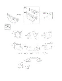 Shrouds, Air Guide, Carburetor Cover parts for Briggs & Stratton Engine 356777-0034-G1 from AppliancePartsPros.com