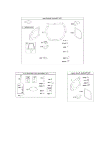 Engine, Carburetor And Valve Gasket Kits parts for Briggs & Stratton Engine 356777-0121-E1 from AppliancePartsPros.com