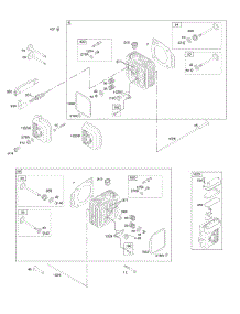 Cylinder Head, Valve Cover parts for Briggs & Stratton Engine 356777-0121-G1 from AppliancePartsPros.com