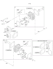 Cylinder Head, Valves, Gasket Set - Valve parts for Briggs & Stratton Engine 35777A-0113-E1 from AppliancePartsPros.com