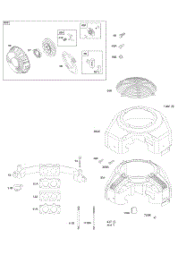 Blower Housing, Intake Manifold parts for Briggs & Stratton Engine 358777-0112-B1 from AppliancePartsPros.com