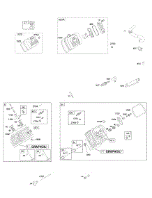 Cylinder Head, Valves parts for Briggs & Stratton Engine 359447-0044-E1 from AppliancePartsPros.com