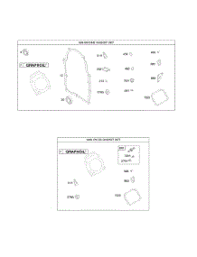 Engien And Valve Gasket Kits parts for Briggs & Stratton Engine 359447-0110-E1 from AppliancePartsPros.com