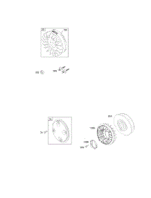 Flywheel parts for Briggs & Stratton Engine 359447-0117-E1 from AppliancePartsPros.com