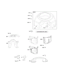 Blower Housing, Shrouds parts for Briggs & Stratton Engine 380777-0135-E1 from AppliancePartsPros.com