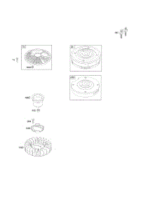 Flywheel parts for Briggs & Stratton Engine 380777-0135-E1 from AppliancePartsPros.com