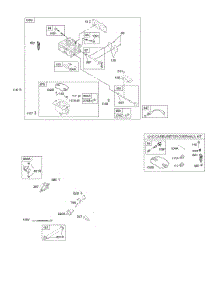 Carburetor, Fuel Supply, Kit - Carburetor Overhaul parts for Briggs & Stratton Engine 381447-0118-E1 from AppliancePartsPros.com