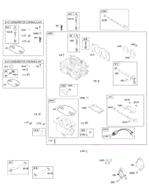 Carburetor, Fuel Supply, Carburetor Overhaul Kit parts for Briggs & Stratton Engine 381777-0110-E1 from AppliancePartsPros.com
