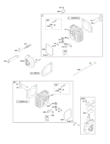 Cylinder Heads parts for Briggs & Stratton Engine 381777-0110-E1 from AppliancePartsPros.com