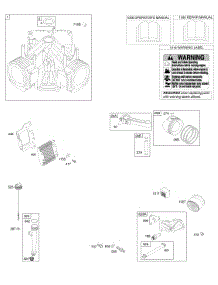 Cylinder, Piston / Rings / Connecting Rod, Lubrication parts for Briggs & Stratton Engine 381777-0110-E1 from AppliancePartsPros.com