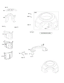 Blower Housing, Air Guides parts for Briggs & Stratton Engine 381777-0112-E1 from AppliancePartsPros.com