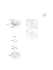 Flywheel, Rotating Screen parts for Briggs & Stratton Engine 381777-0112-E1 from AppliancePartsPros.com