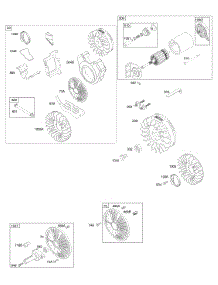 Flywheel, Electric Starter parts for Briggs & Stratton Engine 384447-0113-E1 from AppliancePartsPros.com
