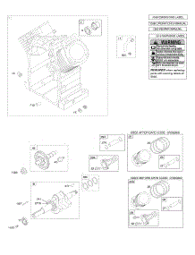 Cylinder, Piston / Rings / Connecting Rod, Camshaft parts for Briggs & Stratton Engine 385446-0125-E1 from AppliancePartsPros.com
