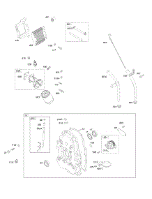 Crankcase Cover, Oil Cooler, Lubrication, Dipstick parts for Briggs & Stratton Engine 385447-0002-G1 from AppliancePartsPros.com