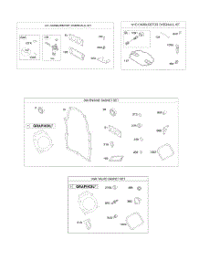 Carburetor Overhaul Kit, Engine / Valve Gasket Sets parts for Briggs & Stratton Engine 385447-0187-G1 from AppliancePartsPros.com