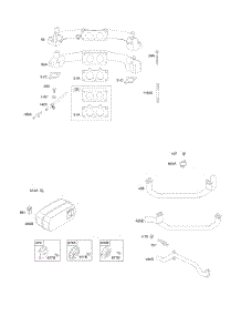 Muffler, Exhaust Manifold, Intake Manifold parts for Briggs & Stratton Engine 385777-0117-G1 from AppliancePartsPros.com