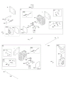 Cylinder Heads, Valve Covers parts for Briggs & Stratton Engine 385777-1126-G1 from AppliancePartsPros.com