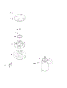 Electric Starters, Exhaust Manifold, Flywheel parts for Briggs & Stratton Engine 385877-0001-B1 from AppliancePartsPros.com
