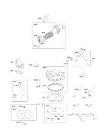 Air Filter Systems, parts for Briggs & Stratton Engine 386447-0183-E1 from AppliancePartsPros.com