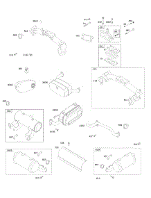 Exhaust System, Intake Manifold parts for Briggs & Stratton Engine 386447-0191-G1 from AppliancePartsPros.com