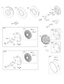 Flywheel, Stub Shaft, Rotating Screen parts for Briggs & Stratton Engine 386447-0202-G1 from AppliancePartsPros.com