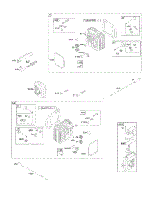 Cylinder Head, Valves parts for Briggs & Stratton Engine 386777-0024-E1 from AppliancePartsPros.com