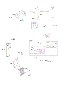 Exhaust System, Oil Lubrication, Filter, And Cooler parts for Briggs & Stratton Engine 386777-3025-G1 from AppliancePartsPros.com