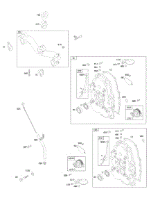 Intake Manifold, Crankcase Covers, Oil Dipstick parts for Briggs & Stratton Engine 389445-0114-E2 from AppliancePartsPros.com