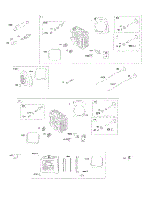 Cylinder Head #1, Cylinder Head #2 parts for Briggs & Stratton Engine 389575-0001-E1 from AppliancePartsPros.com