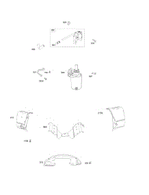 Starter Motor, Ignition Coil, Air Guides parts for Briggs & Stratton Engine 389575-0001-E1 from AppliancePartsPros.com