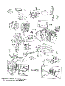 Cylinder, Sump, Cover, Heads parts for Briggs & Stratton Engine 400447-4002-01 from AppliancePartsPros.com