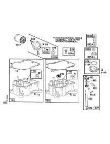 Sump Base, Oil Pump Parts parts for Briggs & Stratton Engine 400707-1205-02 from AppliancePartsPros.com