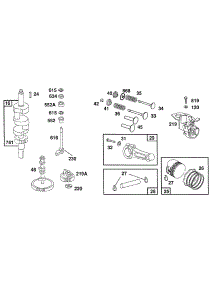 Piston Group, Gears parts for Briggs & Stratton Engine 400707-1206-99 from AppliancePartsPros.com