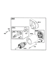 Electric Starter parts for Briggs & Stratton Engine 400707-1212-01 from AppliancePartsPros.com
