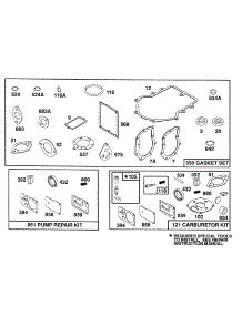 Gasket Sets parts for Briggs & Stratton Engine 400707-1217-01 from AppliancePartsPros.com
