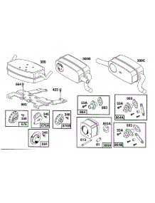 Mufflers Groups, Deflectors parts for Briggs & Stratton Engine 400707-4003-99 from AppliancePartsPros.com