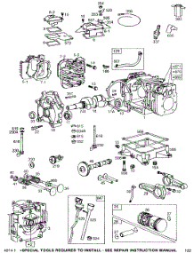 Cylinder,Cylinder Heads,Sump parts for Briggs & Stratton Engine 401417-0136-99 from AppliancePartsPros.com