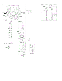 Engine Sump, Oil Pump, Dipstick / Tube Assembly parts for Briggs & Stratton Engine 401577-0127-B1 from AppliancePartsPros.com