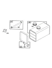 Fuel Tank And Parts parts for Briggs & Stratton Engine 402437-1221-01 from AppliancePartsPros.com