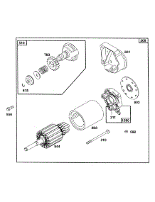 Electric Starter parts for Briggs & Stratton Engine 402447-1210-01 from AppliancePartsPros.com