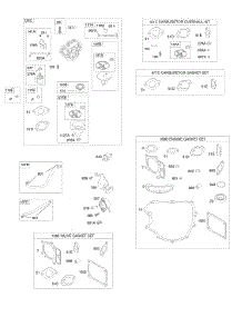 Carburetor, Fuel Supply, Gasket Set - Engine, Gasket Set - Valve, Kit - Carburetor Overhaul parts for Briggs & Stratton Engine 4025A7-0224-E1 from AppliancePartsPros.com