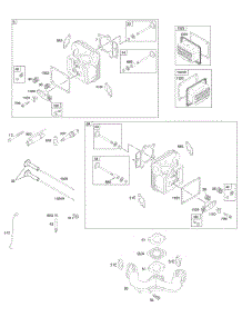 Cylinder Head, Intake Manifold, Valves parts for Briggs & Stratton Engine 4025A7-0224-E1 from AppliancePartsPros.com